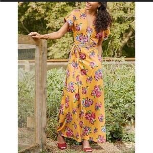 Matilda Jane Joanna Gaines Colab Collaboration M Alana Maxi Floral Wrap Dress